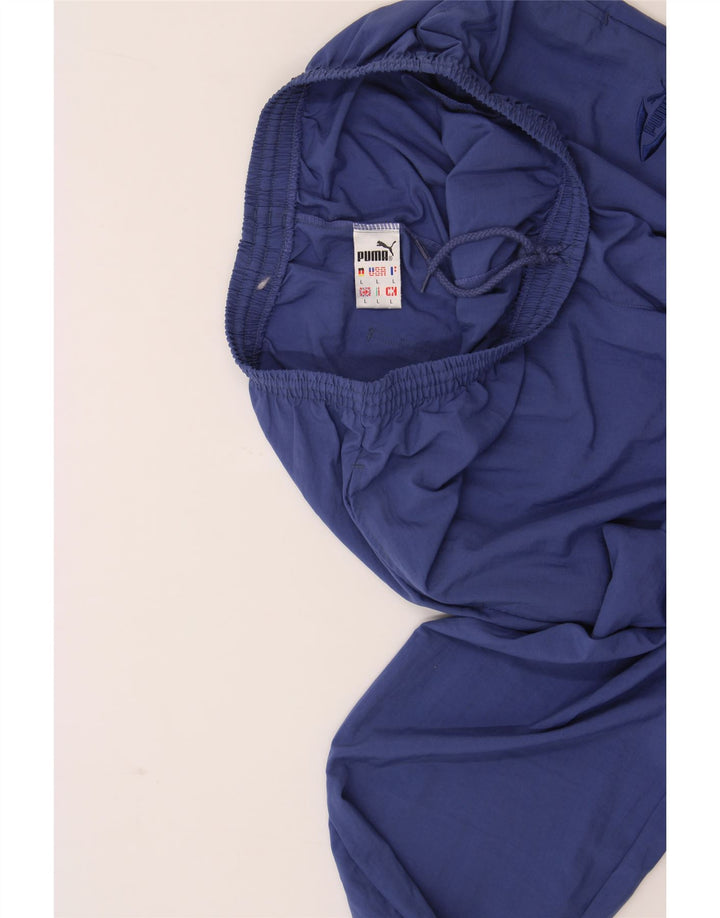 PUMA Mens Tracksuit Trousers Joggers Large  Navy Blue Polyamide Vintage Puma and Second-Hand Puma from Messina Hembry 