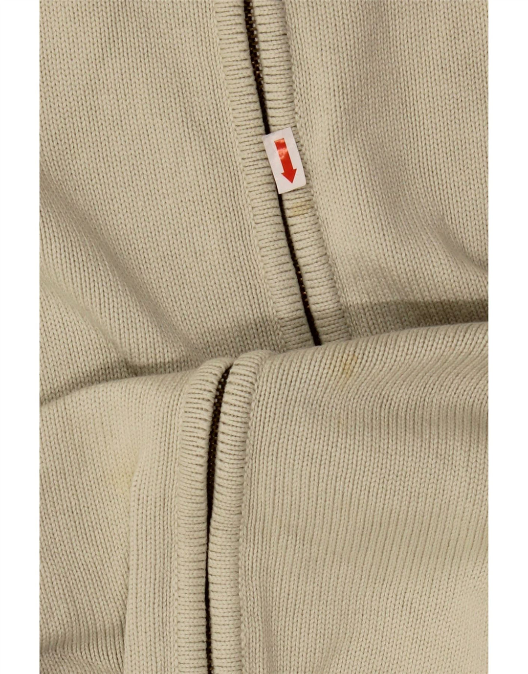 Zara Mens Cardigan Sweater XL Off White Cotton