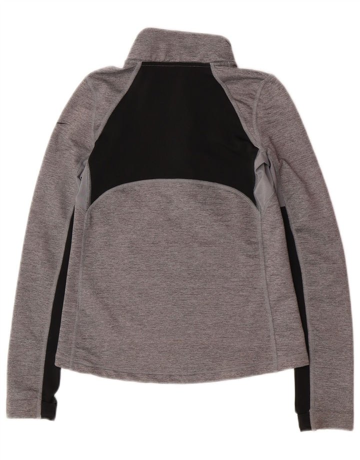 Nike Girls Pullover Tracksuit Top 10-11 Years Medium Grey Colourblock