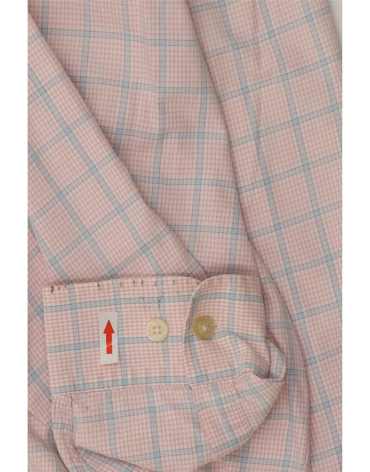 Orvis Mens Shirt 2XL Pink Check Cotton