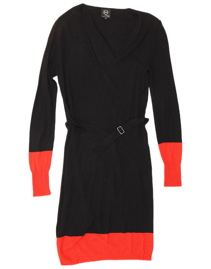 ALEXANDER MCQUEEN Womens Jumper Dress IT 42 Medium Black Viscose Designer