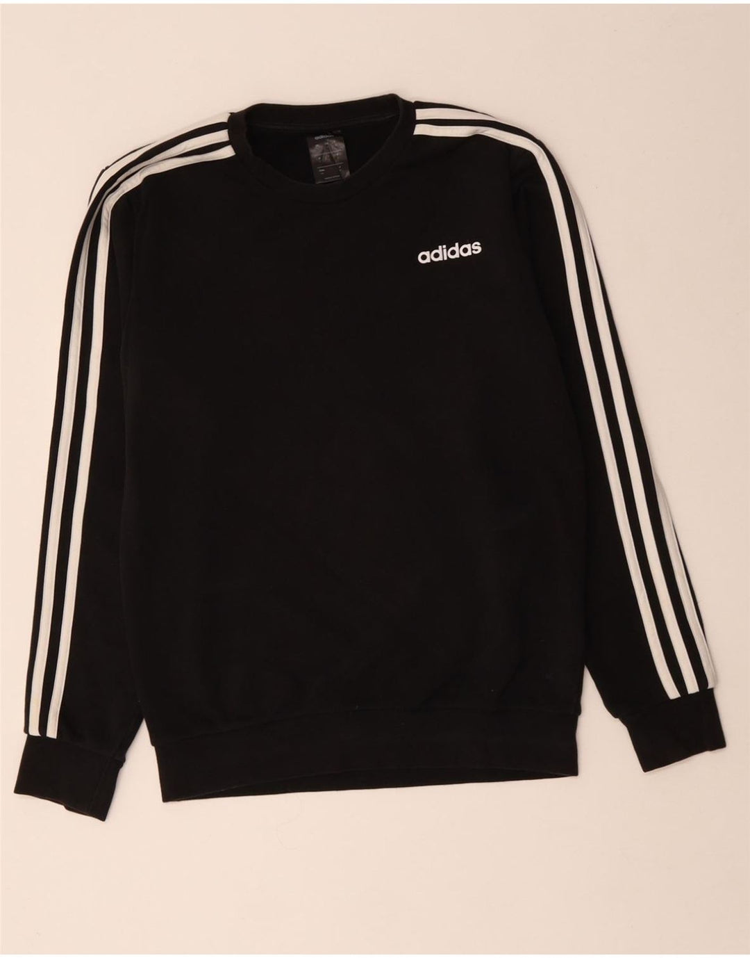 ADIDAS Mens Sweatshirt Jumper Small Black Cotton