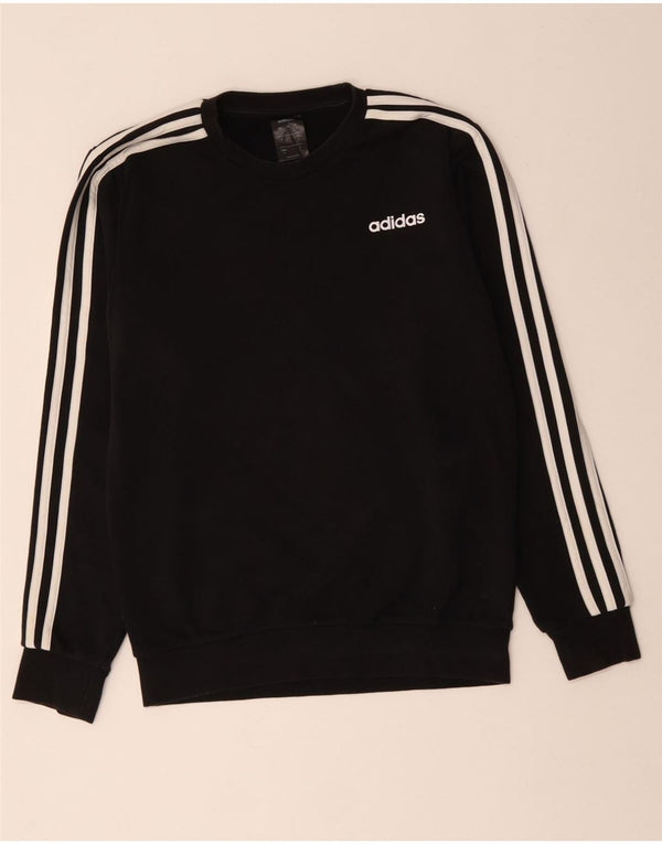 ADIDAS Mens Sweatshirt Jumper Small Black Cotton