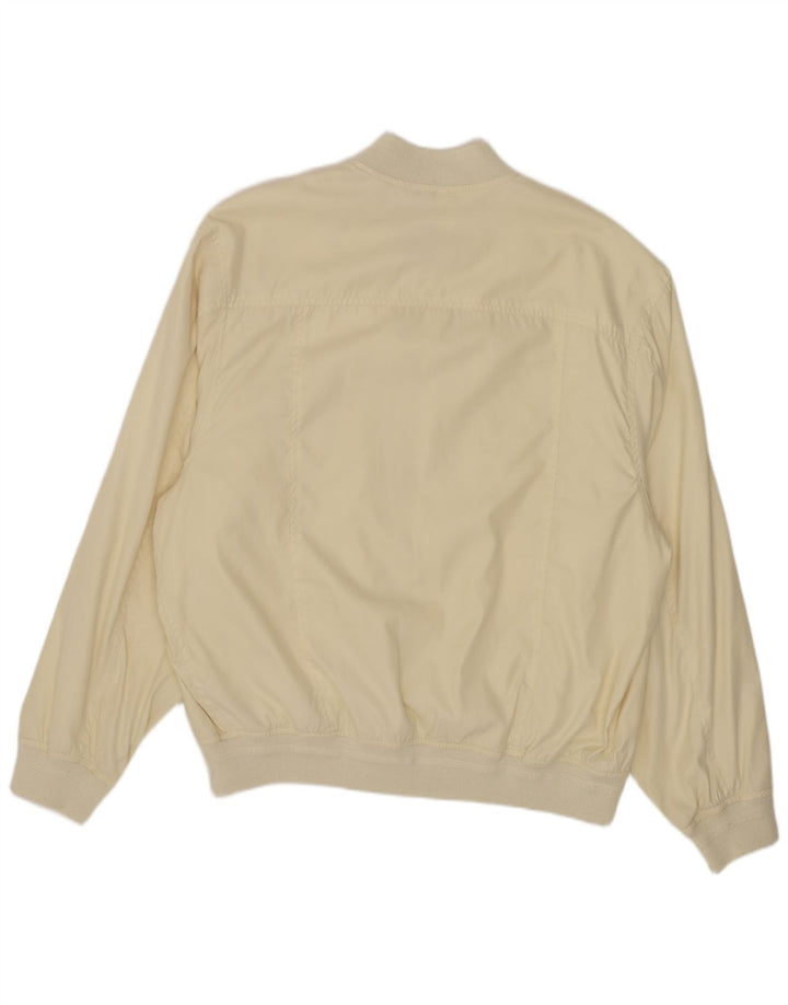 Les Copains Mens Bomber Jacket IT 48 Medium Off White