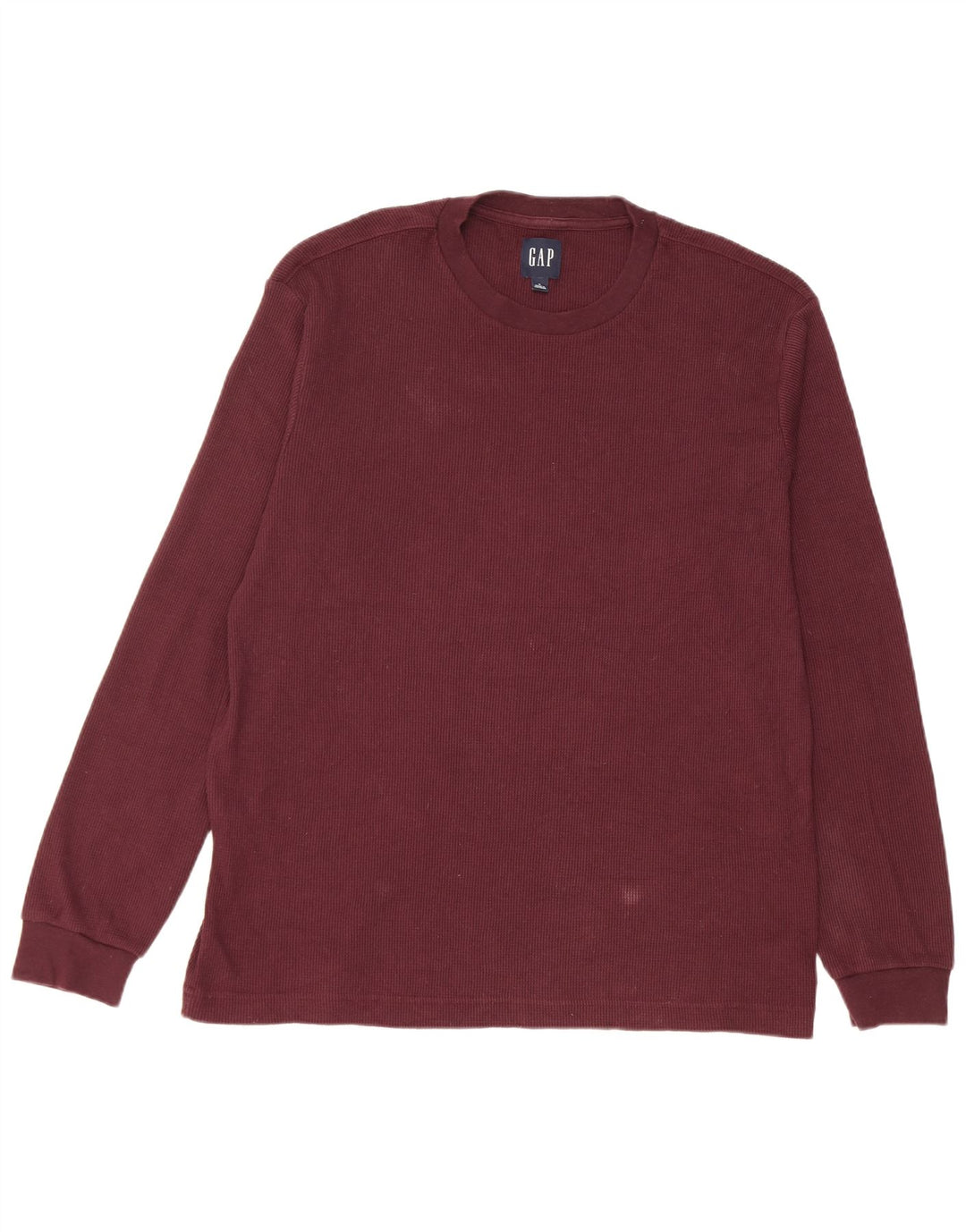 Gap Mens Top Long Sleeve Medium Burgundy Cotton