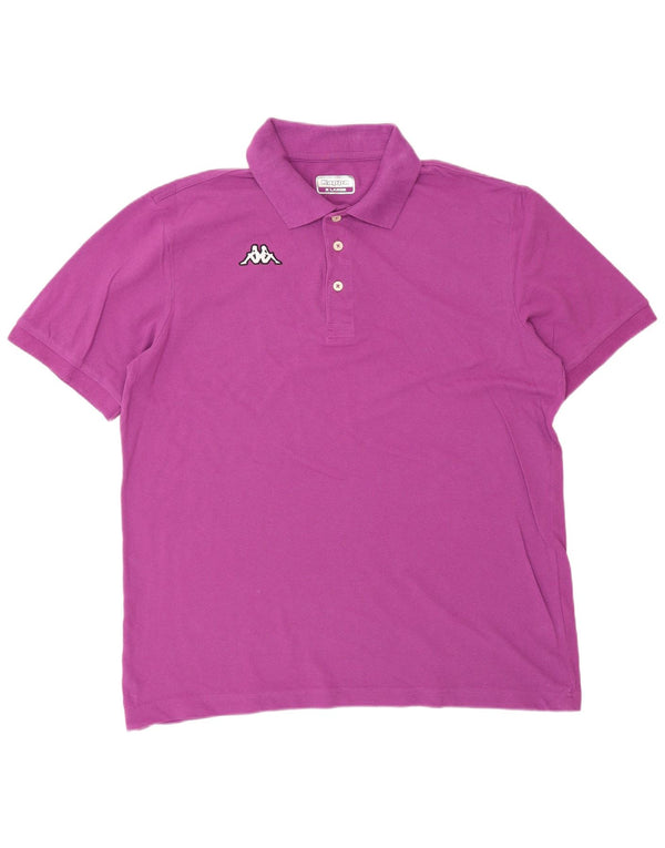 KAPPA Mens Polo Shirt XL Purple Cotton