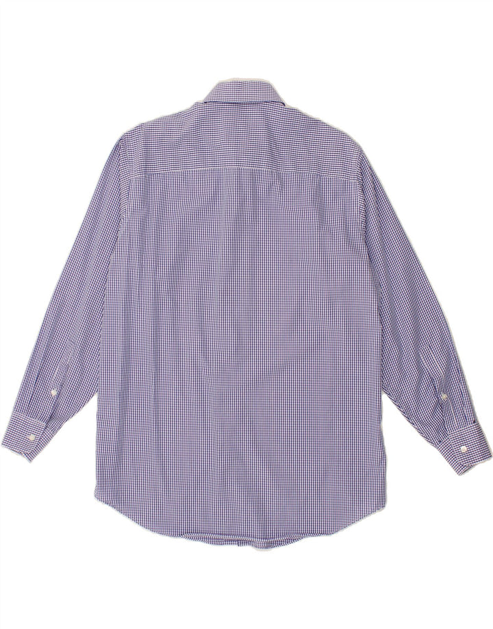 CALVIN KLEIN Mens Regular Fit Shirt Size 15 1/2 Medium Blue Gingham Cotton