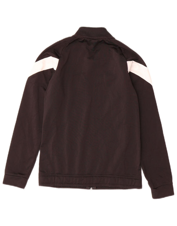 PUMA Boys Tracksuit Top Jacket 9-10 Years Black Colourblock Polyester