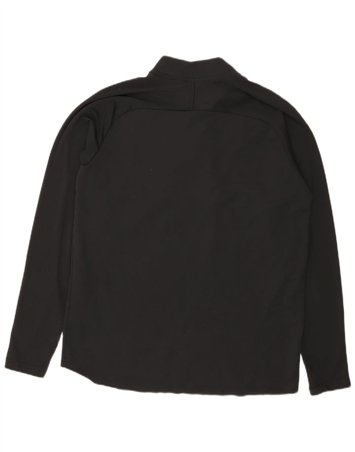 Nike Mens Dri Fit Zip Neck Pullover Tracksuit Top Large Black Colourblock