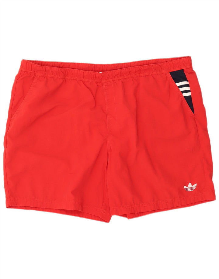 Adidas Mens Swimming Shorts 2XL  Red Colourblock Nylon