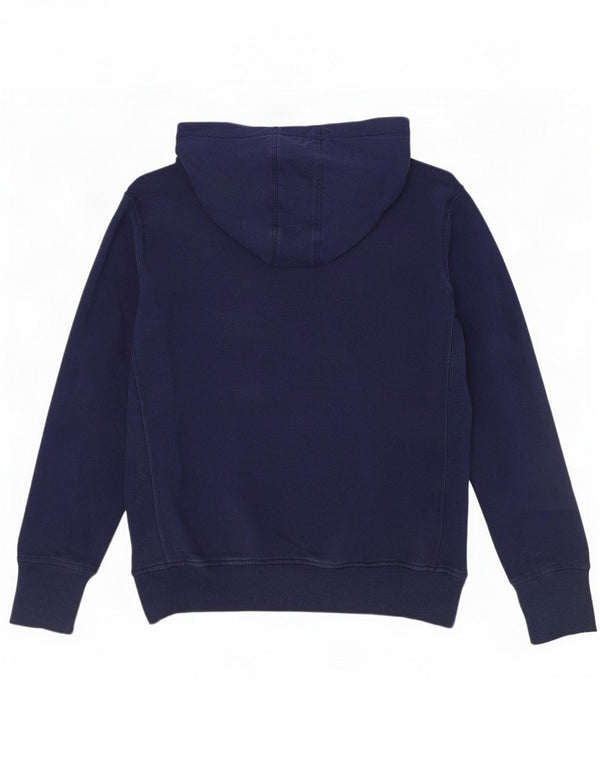 Elle Sport Womens Graphic Hoodie Jumper UK 14 Large Navy Blue Cotton