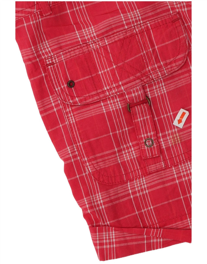 CHAMPION Womens Hot Pants Small W32 Red Check
