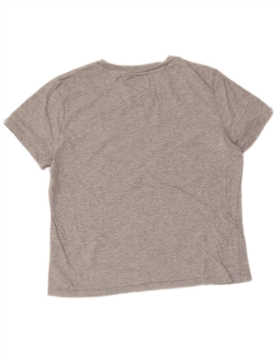 TOMMY HILFIGER Womens Graphic T-Shirt Top UK 14 Medium Grey Flecked Cotton