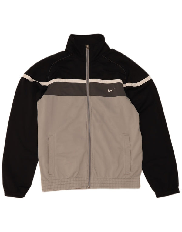 Nike Mens Tracksuit Top Jacket UK 36/38 Small Grey Colourblock Polyester