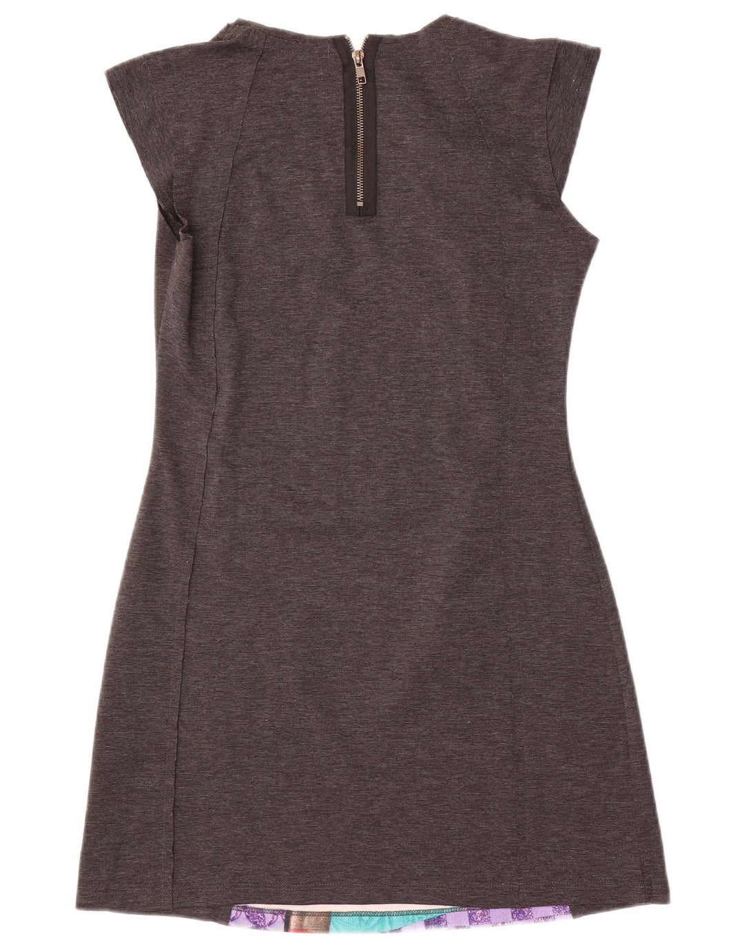 DESIGUAL Womens Sheath Dress UK 12 Medium Grey Patchwork