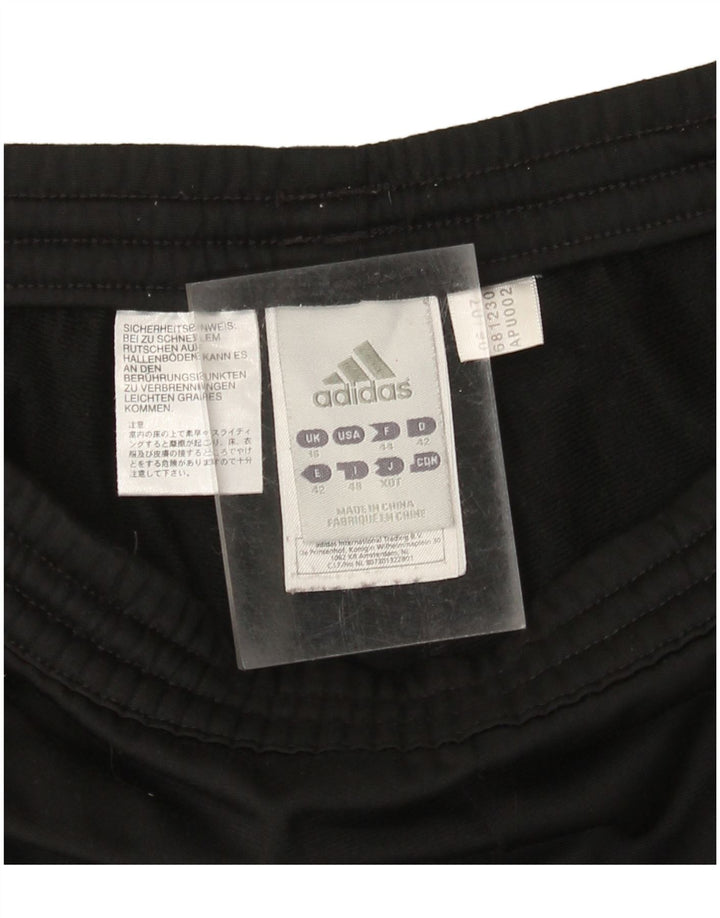 ADIDAS Womens Tracksuit Trousers UK 16 Large Black Polyester