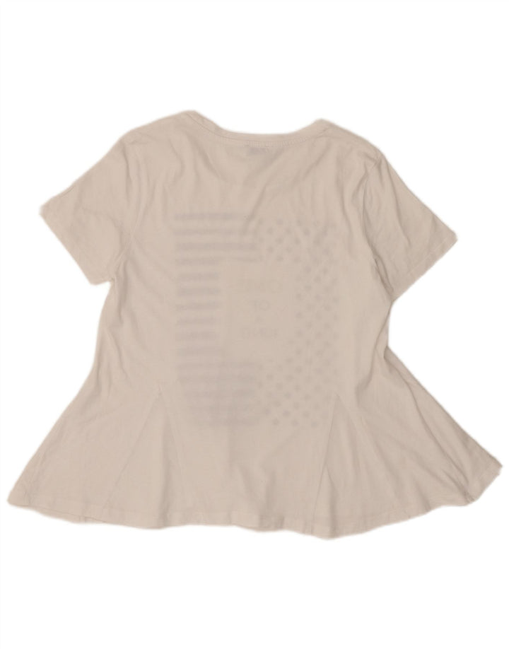 Liu Jo Womens Milano Graphic Blouse Top UK 12 Medium White