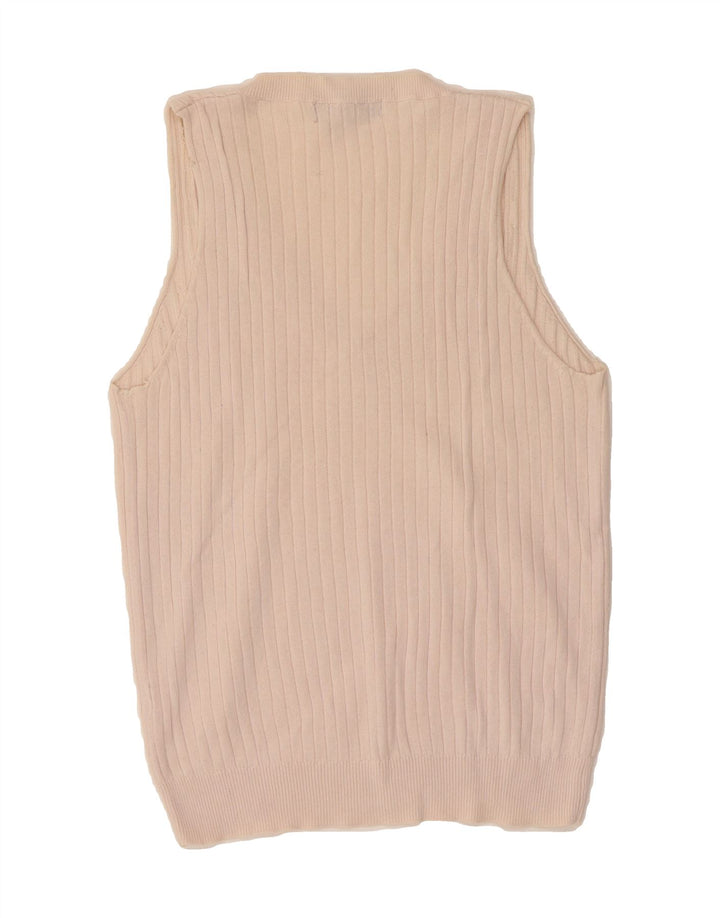 ZARA Womens Vest Tank Top UK 12 Medium White Cotton Vintage Zara and Second-Hand Zara from Messina Hembry 