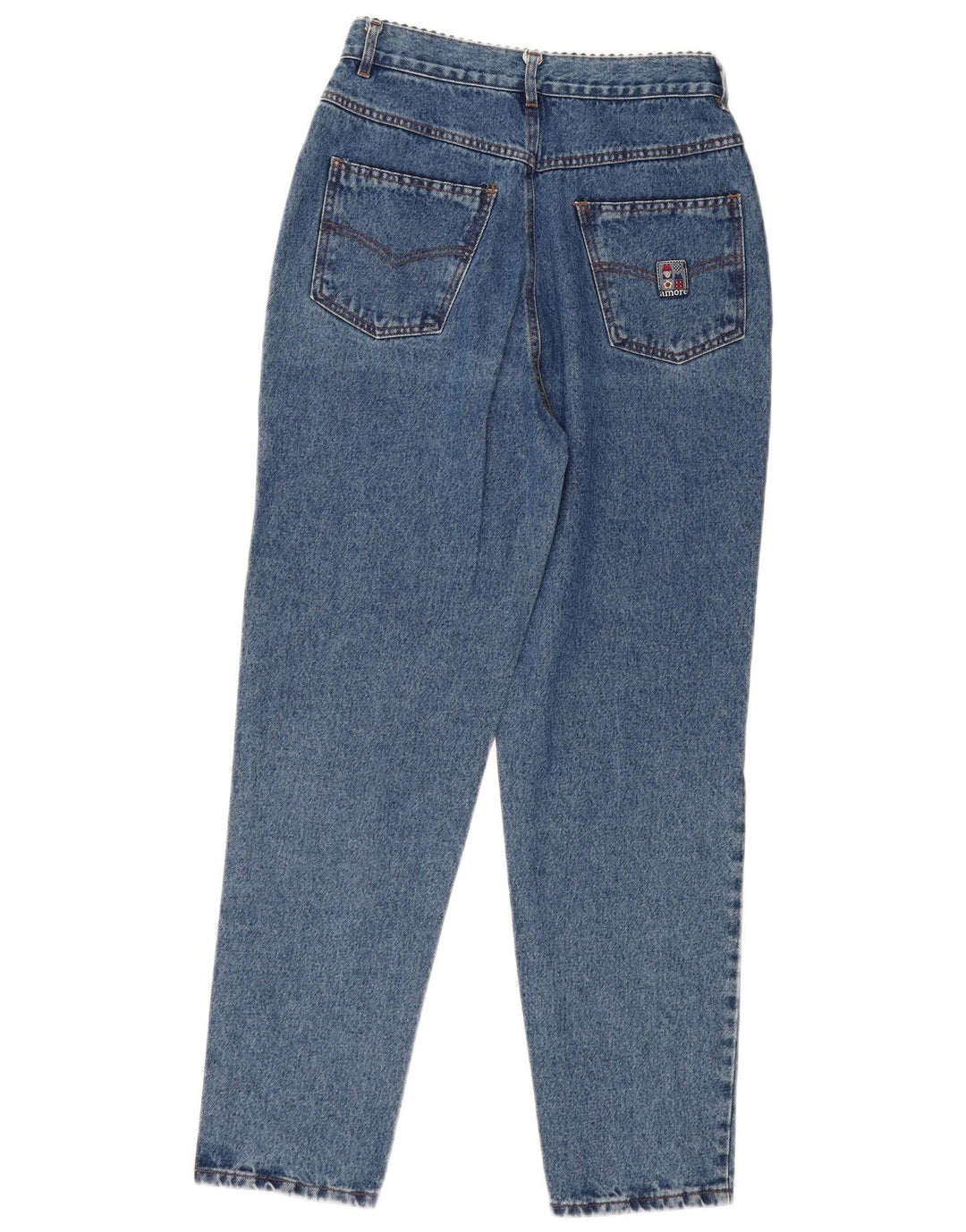 Vintage Womens Tapered High Waist Jeans W32 L30 Blue Cotton