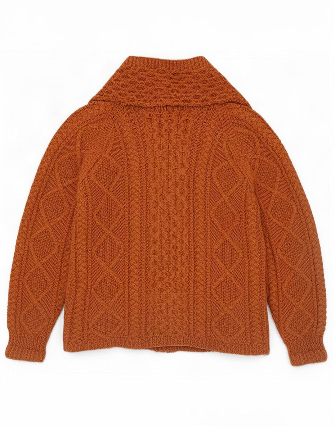 Vintage Mens Cardigan Sweater UK 14 Medium Brown