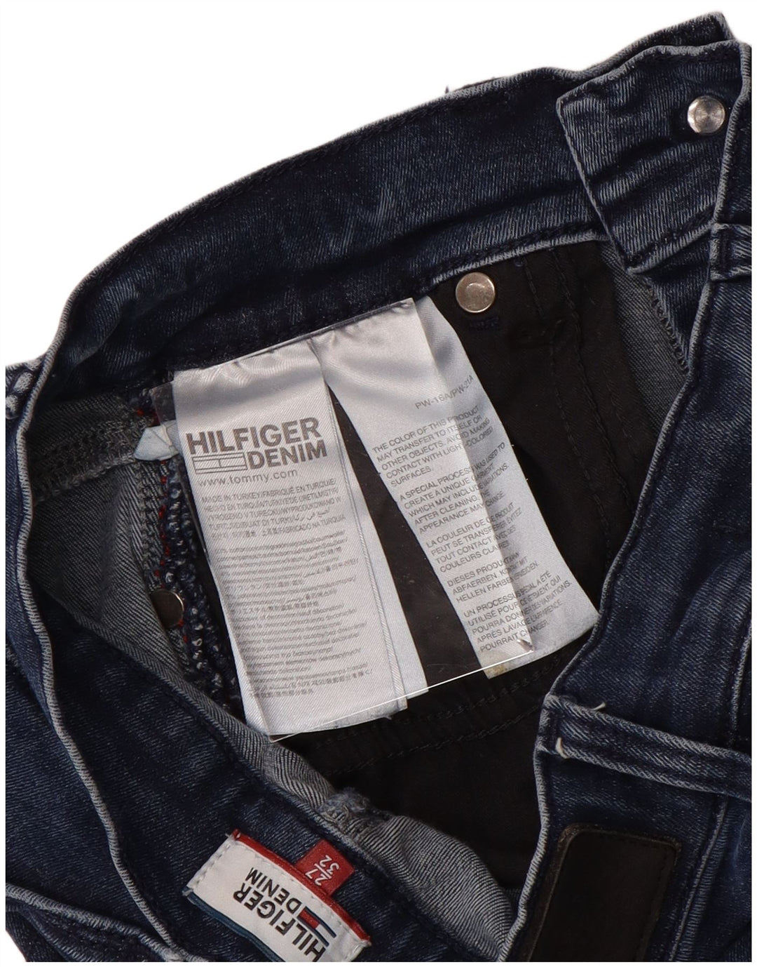 TOMMY HILFIGER Womens Mid Rise Skinny Jeans W27 L30 Blue Cotton