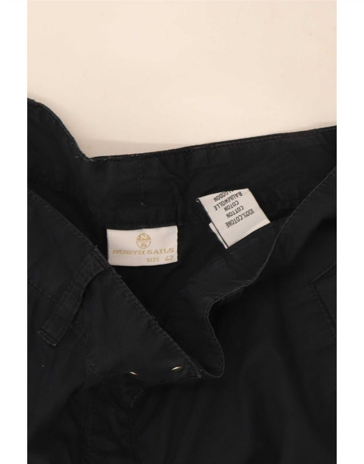 North Sails Womens Cargo Shorts IT 42 Medium W30  Black Cotton