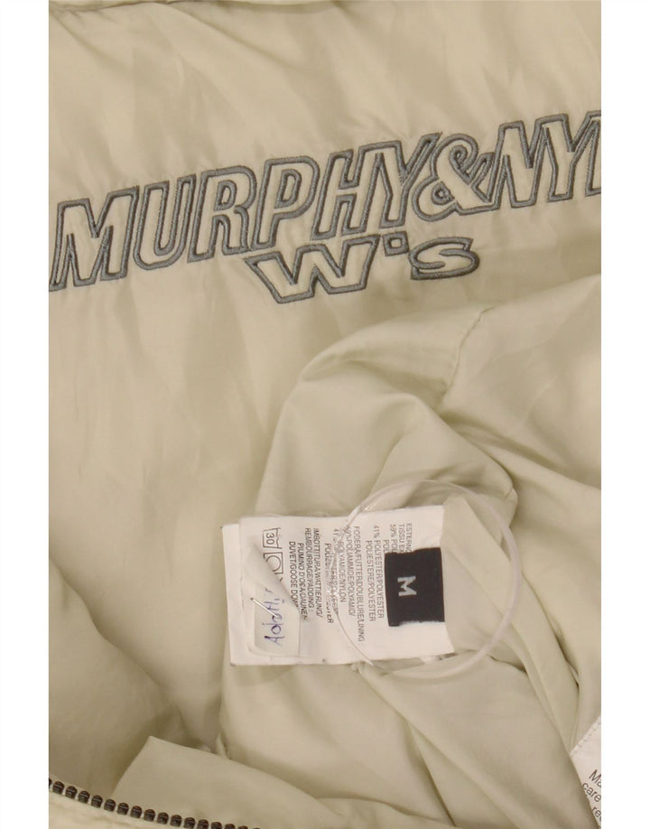 MURPHY & NYE Womens Padded Gilet UK 14 Medium Off White Polyamide