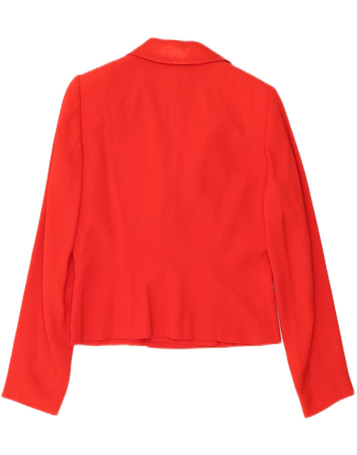 UTA RAASCH Womens Double Breasted Blazer Jacket UK 10 Small Red Acetate Vintage Uta Raasch and Second-Hand Uta Raasch from Messina Hembry 