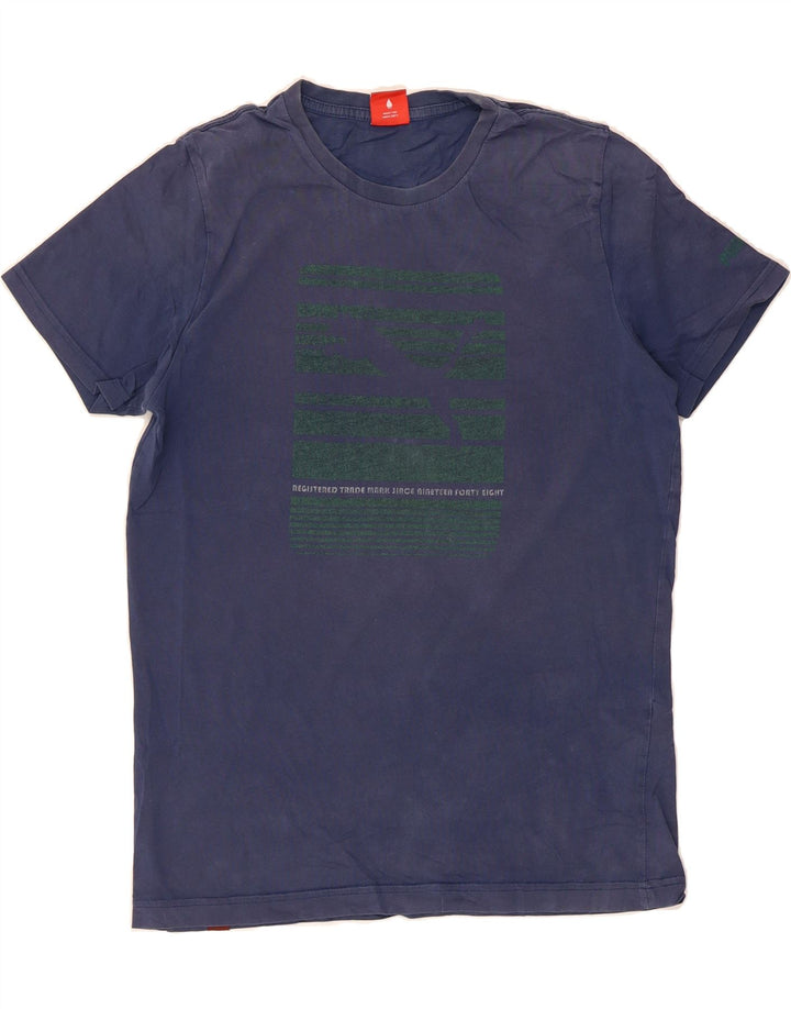 PUMA Mens Graphic T-Shirt Top Medium Navy Blue Cotton Vintage Puma and Second-Hand Puma from Messina Hembry 