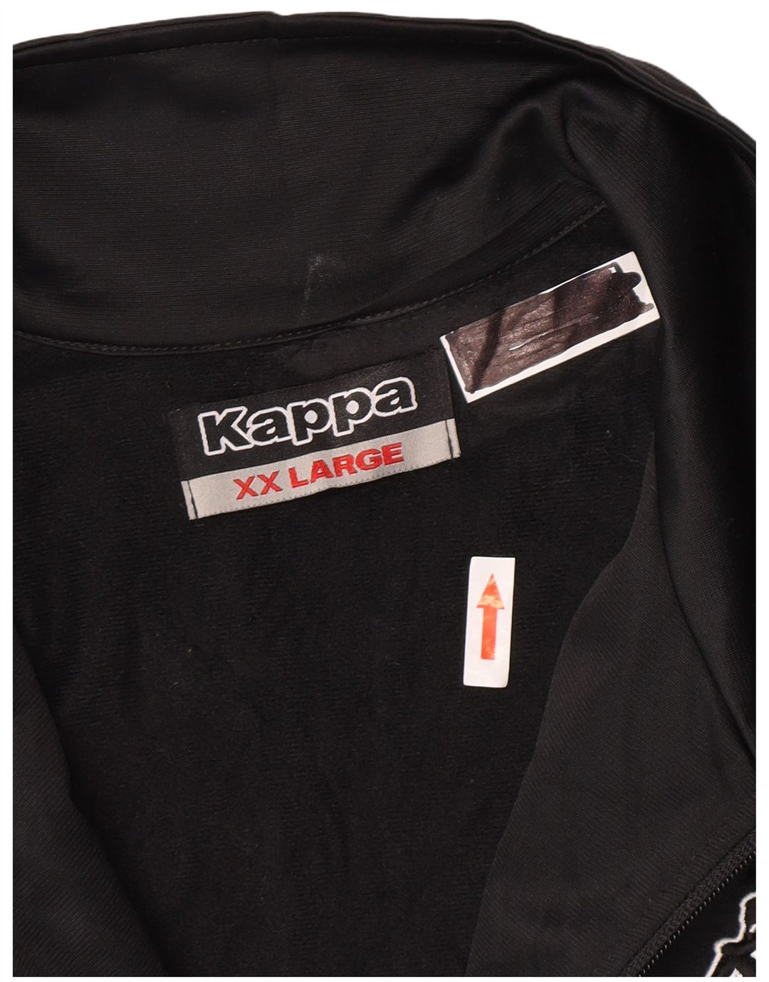 Kappa Mens Graphic Tracksuit Top Jacket 2XL Black Polyester