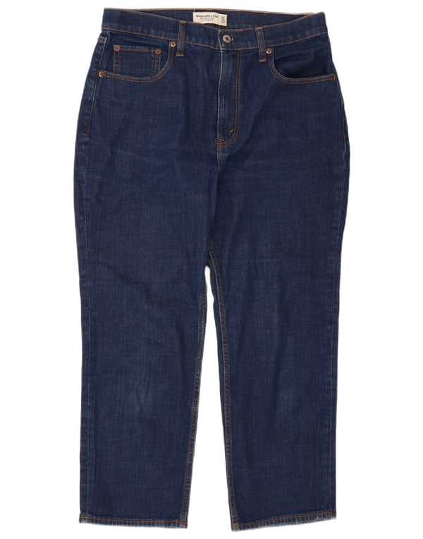 Abercrombie & Fitch Womens Cropped Jeans US 10 Large W30 L24 Navy Blue