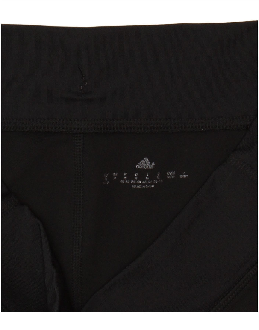 ADIDAS Womens Crop Leggings UK 12/14 Medium  Black Polyester