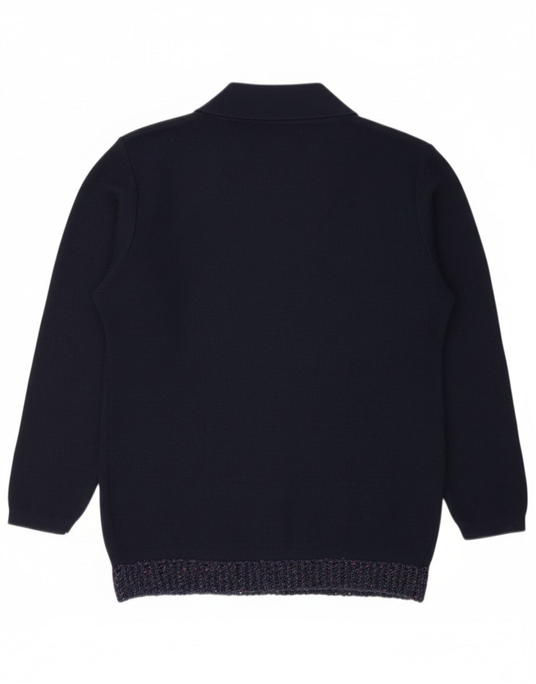 Vintage Womens Cardigan Sweater IT 48 XL Navy Blue Acrylic