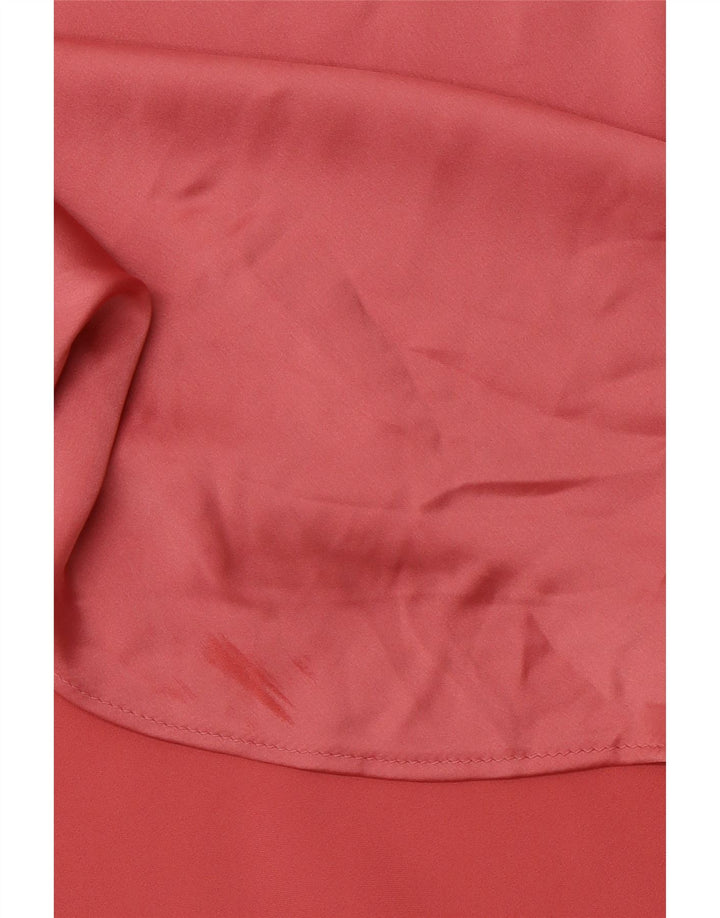 ZARA Womens High Waist A-Line Skirt XL W32  Pink Polyester