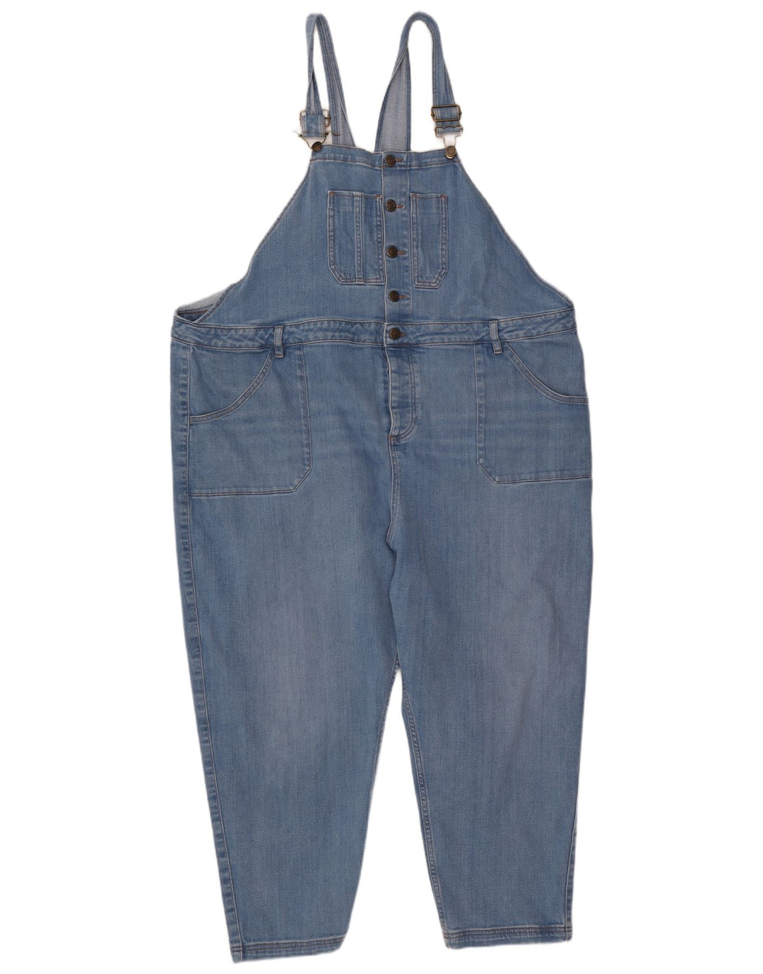 Fat Face Womens Dungarees Tapered Jeans UK 24 4XL W48 L25 Blue Cotton