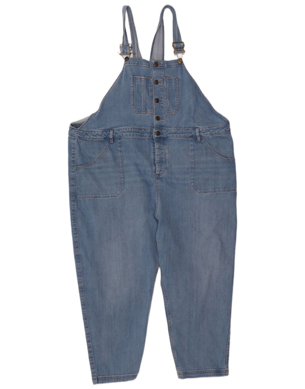 Fat Face Womens Dungarees Tapered Jeans UK 24 4XL W48 L25 Blue Cotton