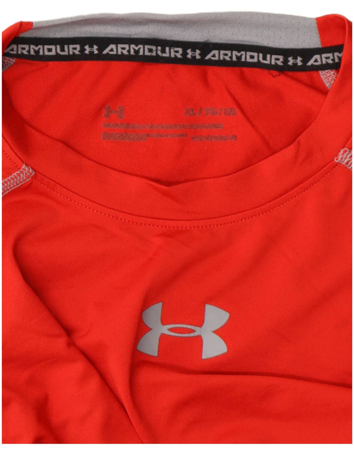 UNDER ARMOUR Mens Heat Gear Graphic T-Shirt Top XL Red