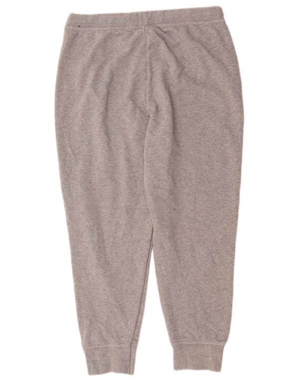 Nike Womens Dri Fit Tracksuit Trousers Joggers UK 14 Large  Grey Cotton