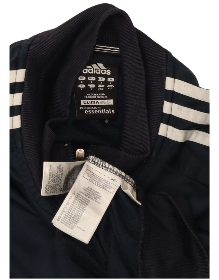 Adidas Mens Clima 365 Tracksuit Top Jacket Large Navy Blue Polyester