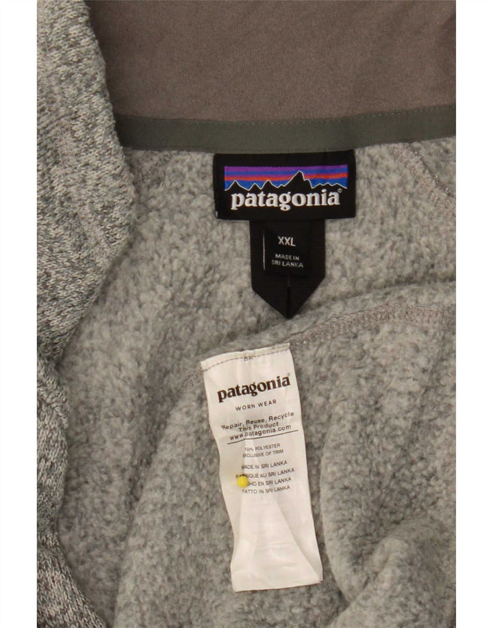 Patagonia Mens Graphic Tracksuit Top Jacket 2XL Grey Flecked Polyester
