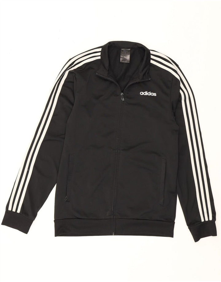 Adidas Mens Tracksuit Top Jacket Small Black Polyester