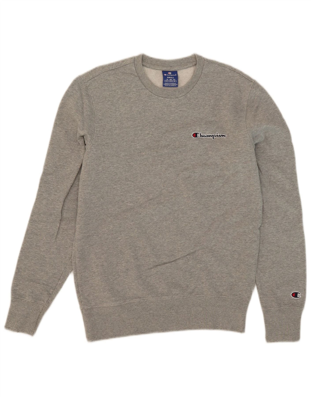 Champion Mens Sweatshirt Jumper Small Grey Cotton