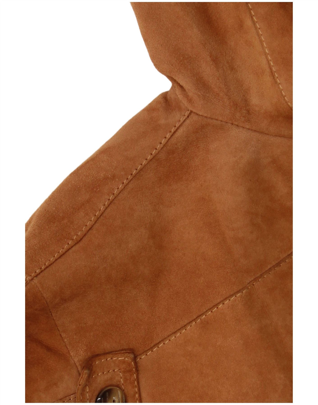 VINTAGE Womens 3 Button Suede Blazer Jacket IT 42 Medium Brown