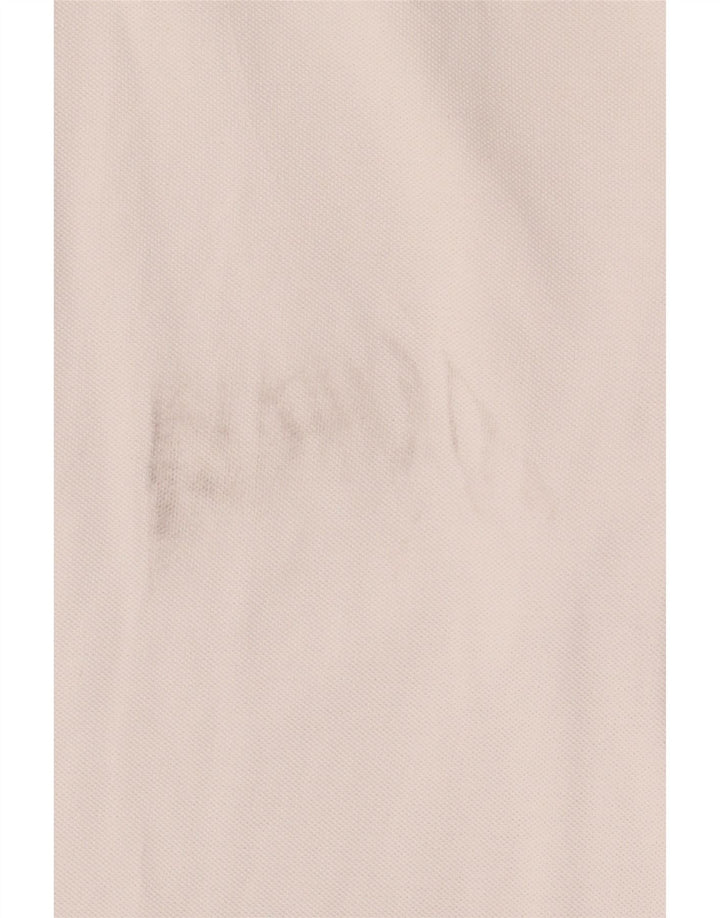 Kappa Mens Long Sleeve Polo Shirt Medium White Cotton