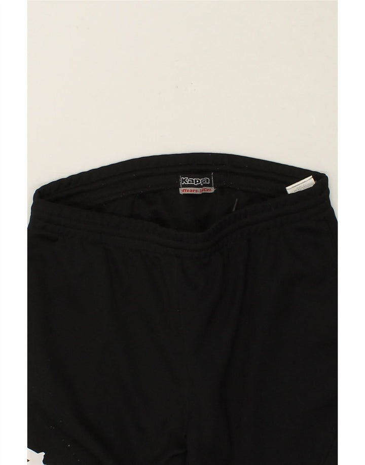 KAPPA Boys Graphic Tracksuit Trousers 13-14 Years Black Polyester Vintage Kappa and Second-Hand Kappa from Messina Hembry 