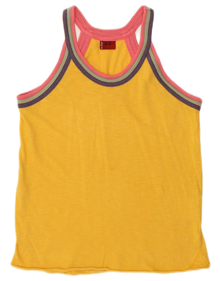 Levi's Womens Graphic Vest Top UK 14 Medium Yellow