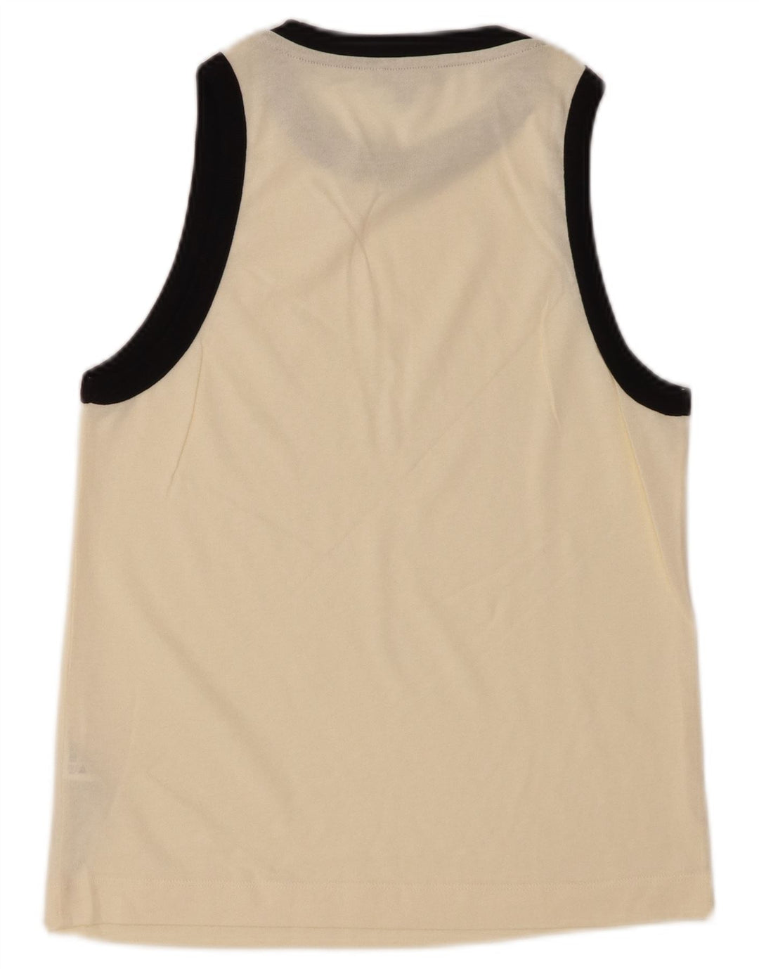 MASSIMO DUTTI Womens Vest Top UK 12 Medium Beige Cotton