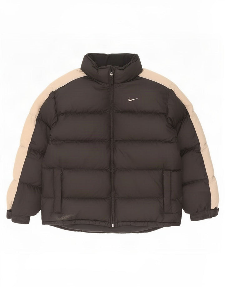 Nike Boys Padded Jacket 13-14 Years XL Black Colourblock Polyester