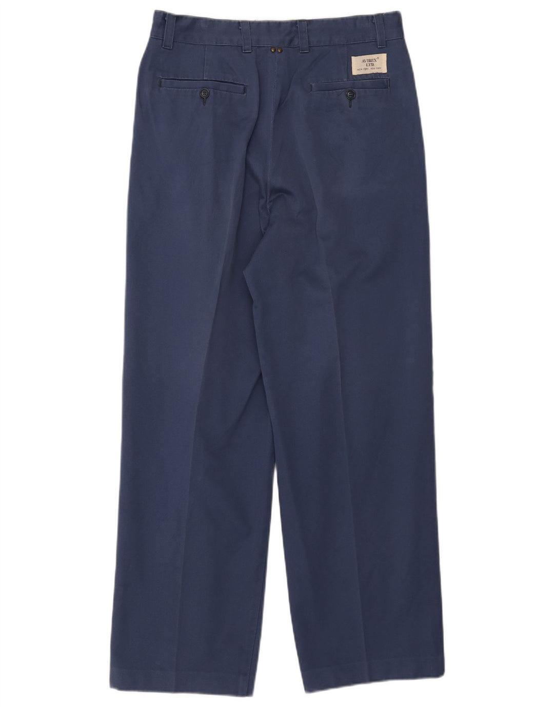 AVIREX Mens Pegged Chino Trousers W32 L29 Blue Cotton