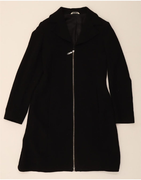 PIU & PIU Womens Overcoat IT 44 Medium Black